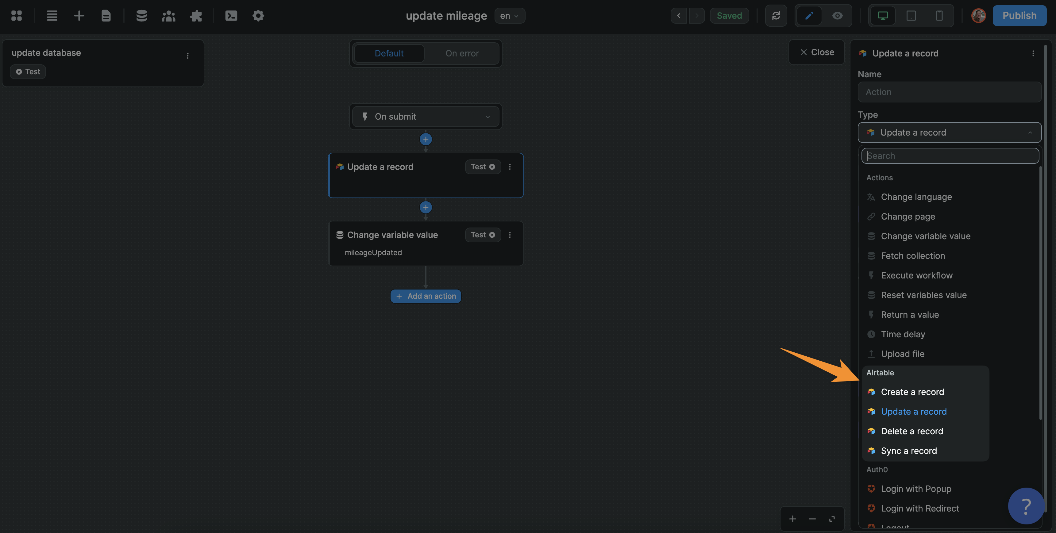 Airtable CRUD actions