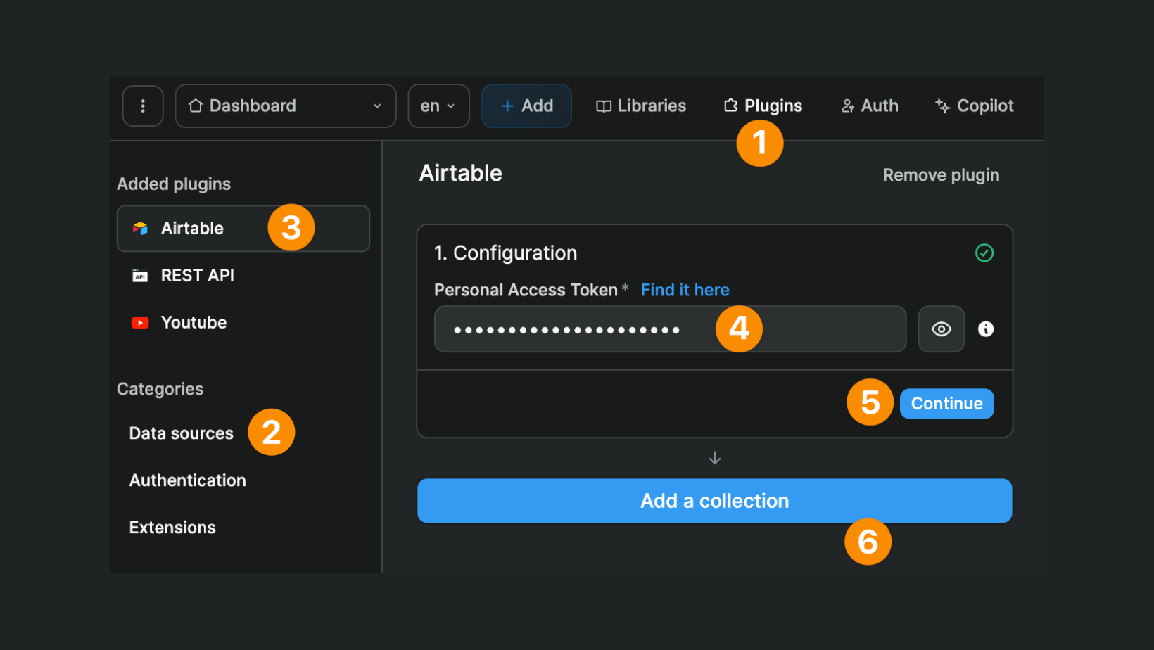 Add the Airtable plugin in WeWeb