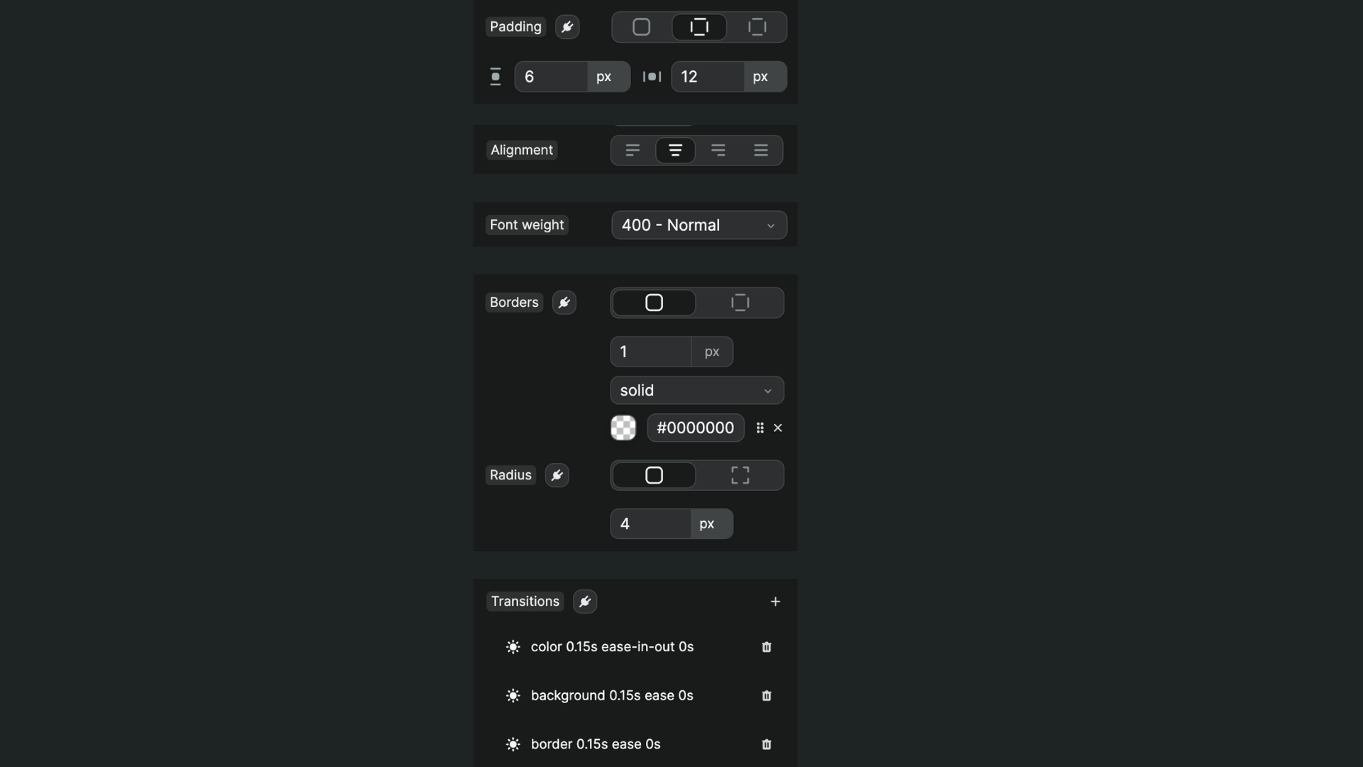 Button styling example