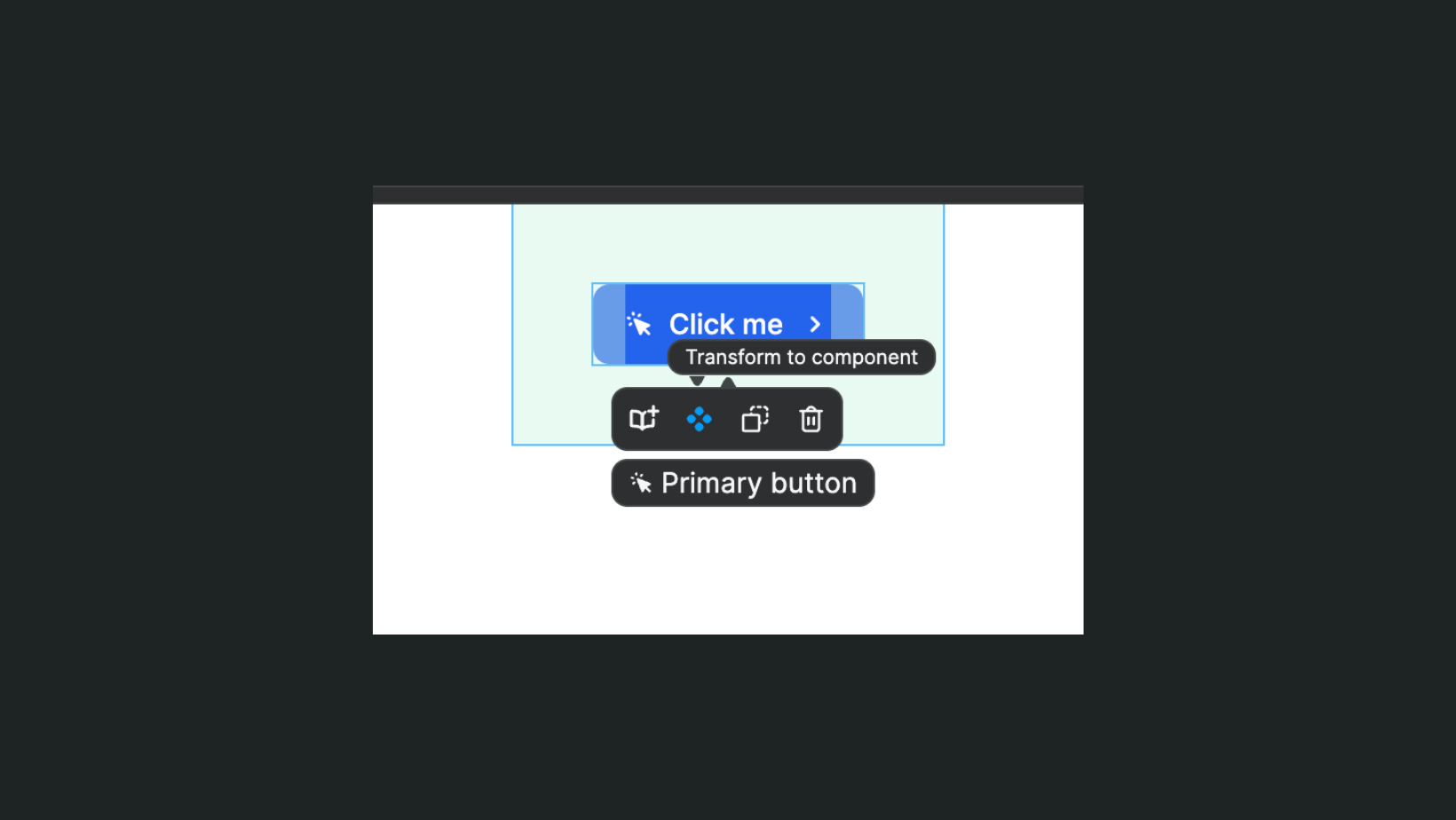 Create component on canvas