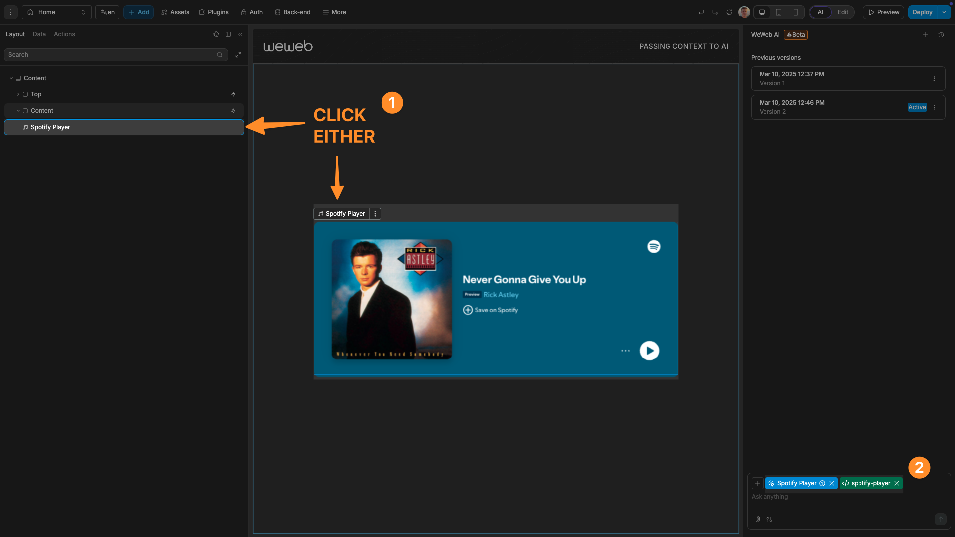Component as context