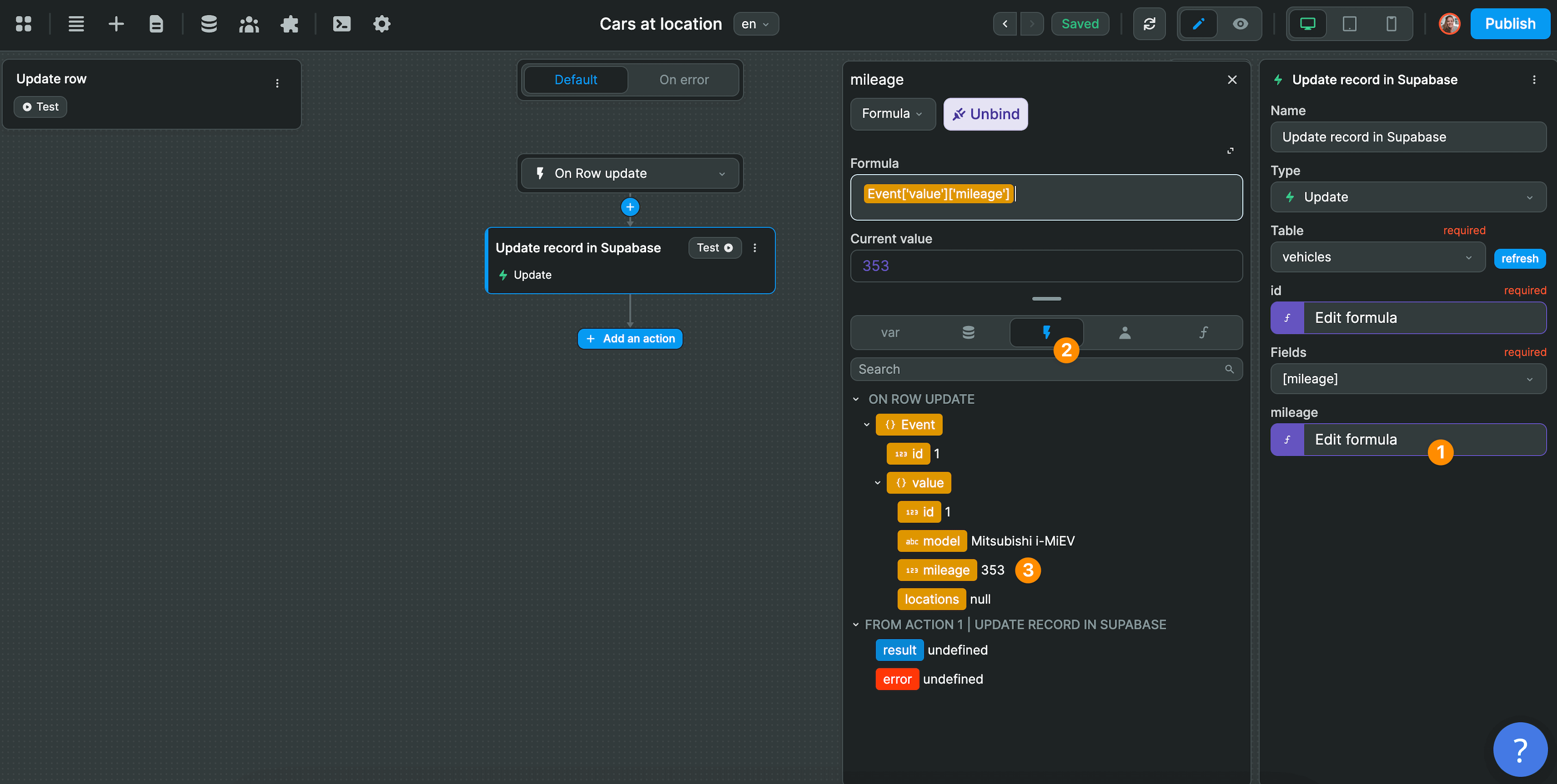 Binding field value from the data grid