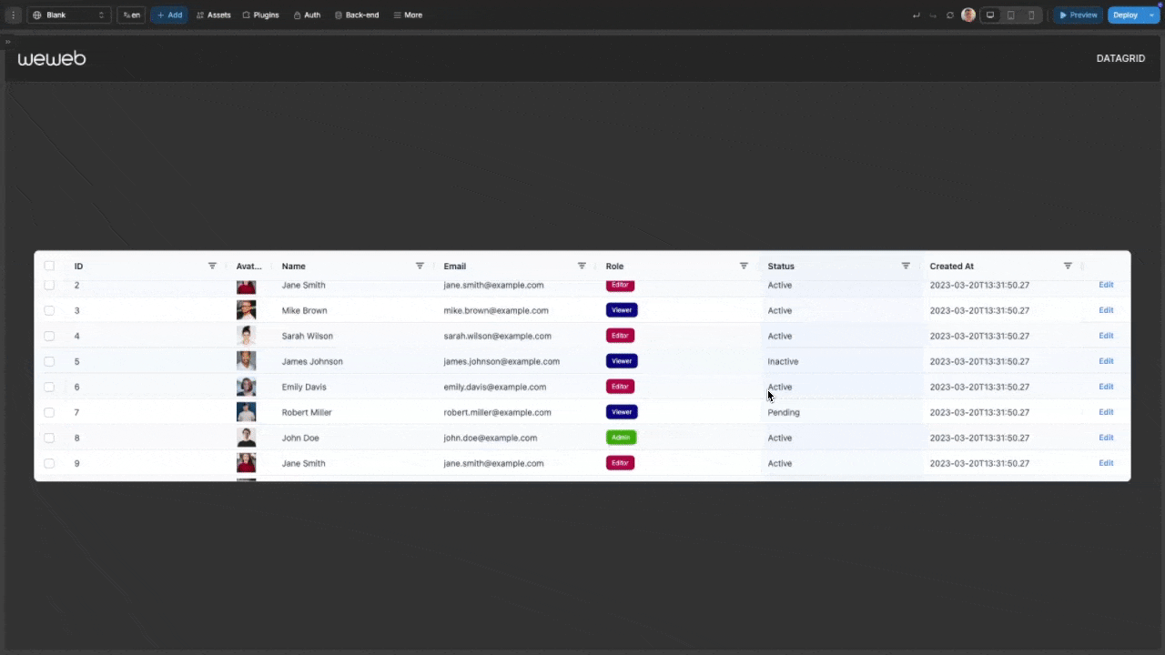 Using Virtual Scroll