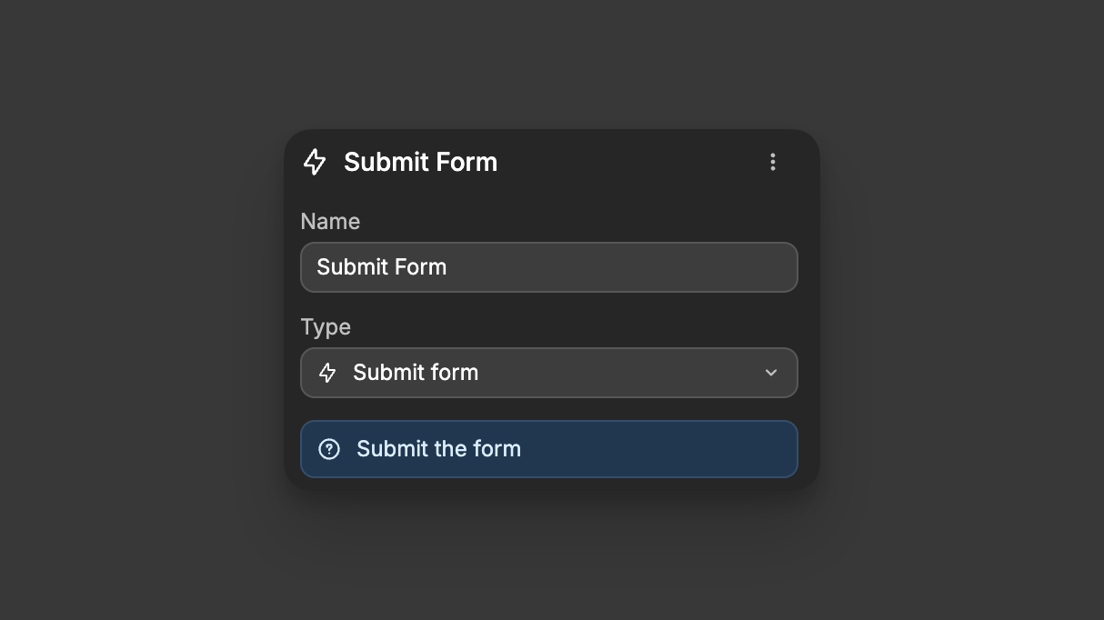 Workflow on submit