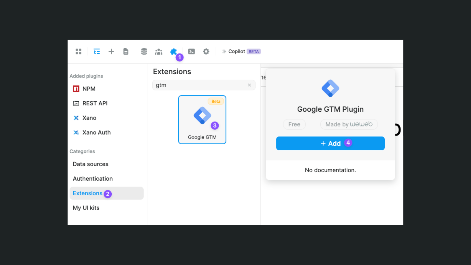Adding Google Tag Manager on a WeWeb project