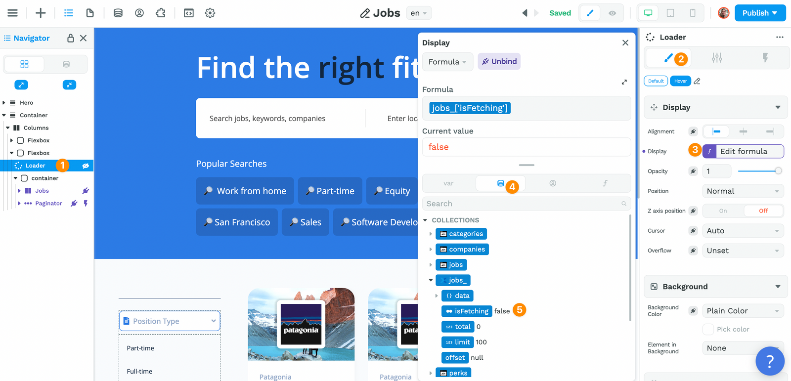 Collection isFetching variable
