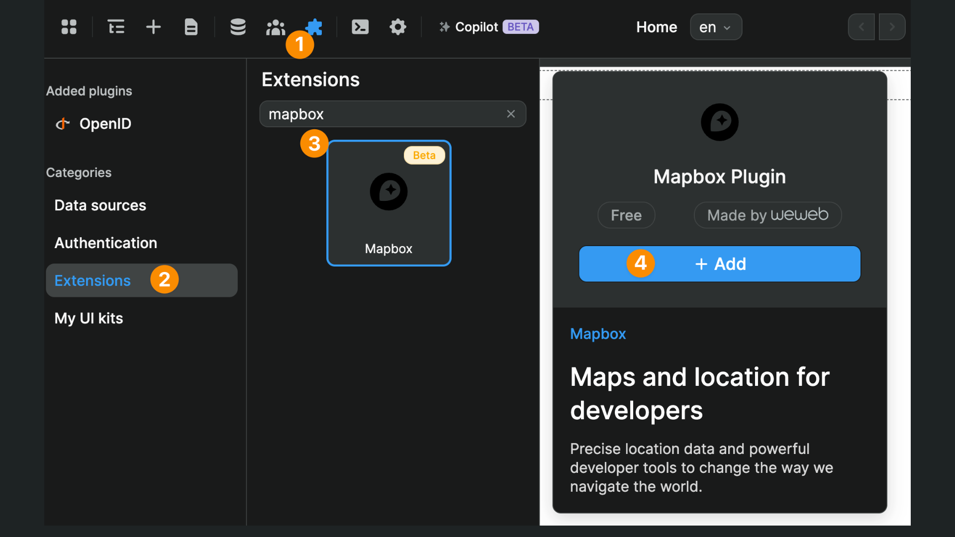 Add Mapbox plugin