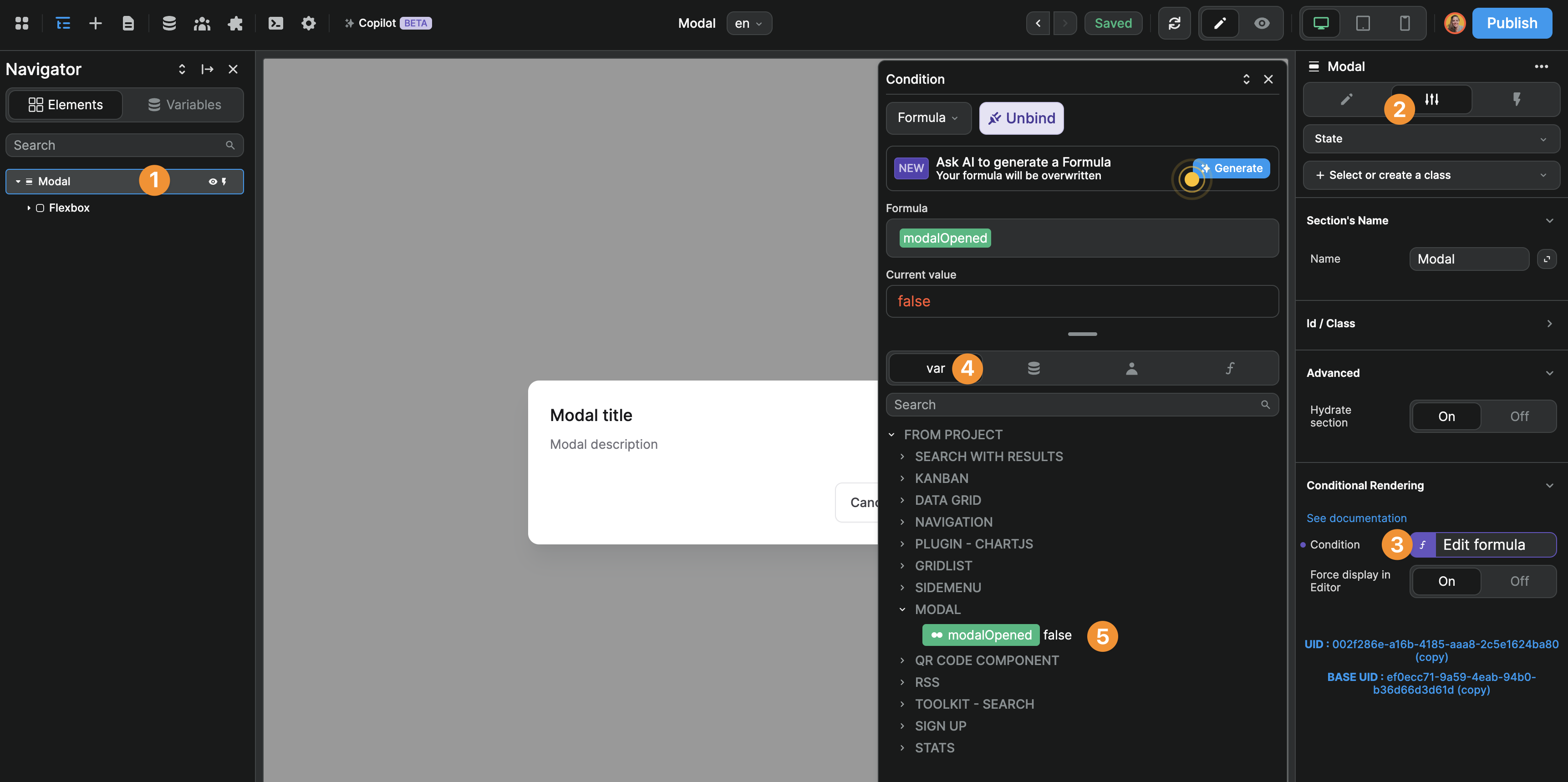 Conditional rendering