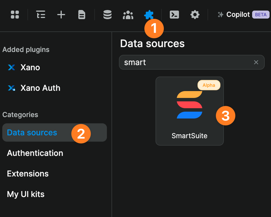 Add the SmartSuite plugin