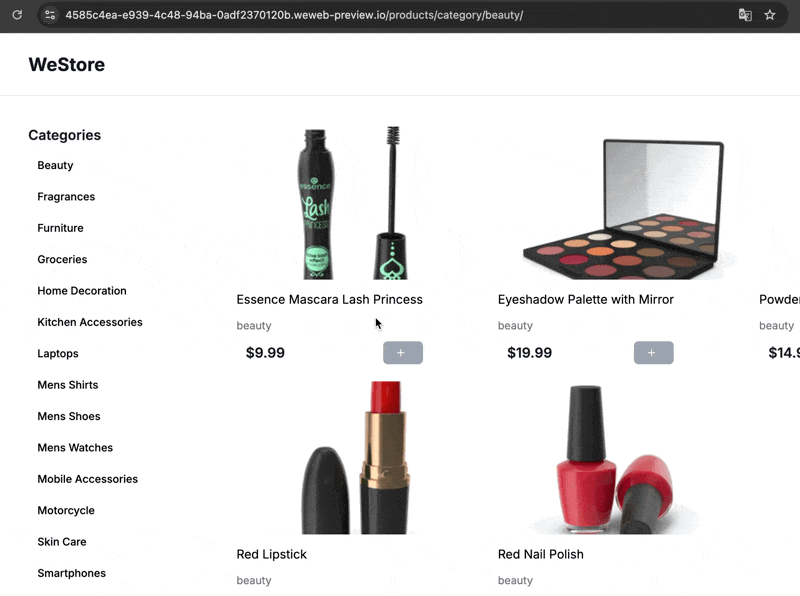 SPA example in published app