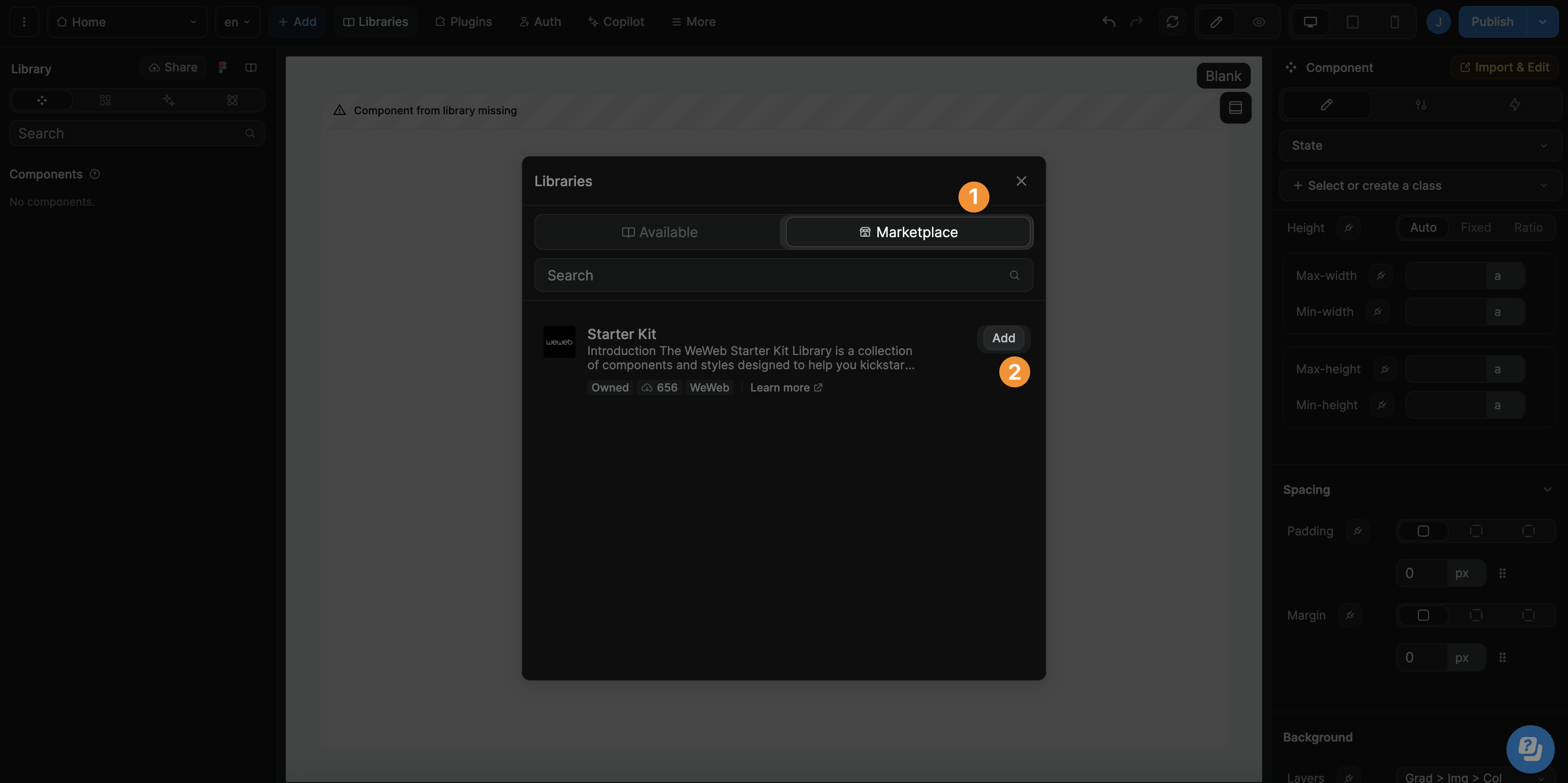Add Starter Kit library to a project