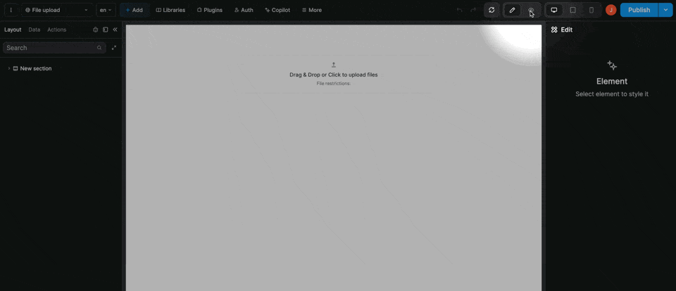 Upload a couple of files in WeWeb