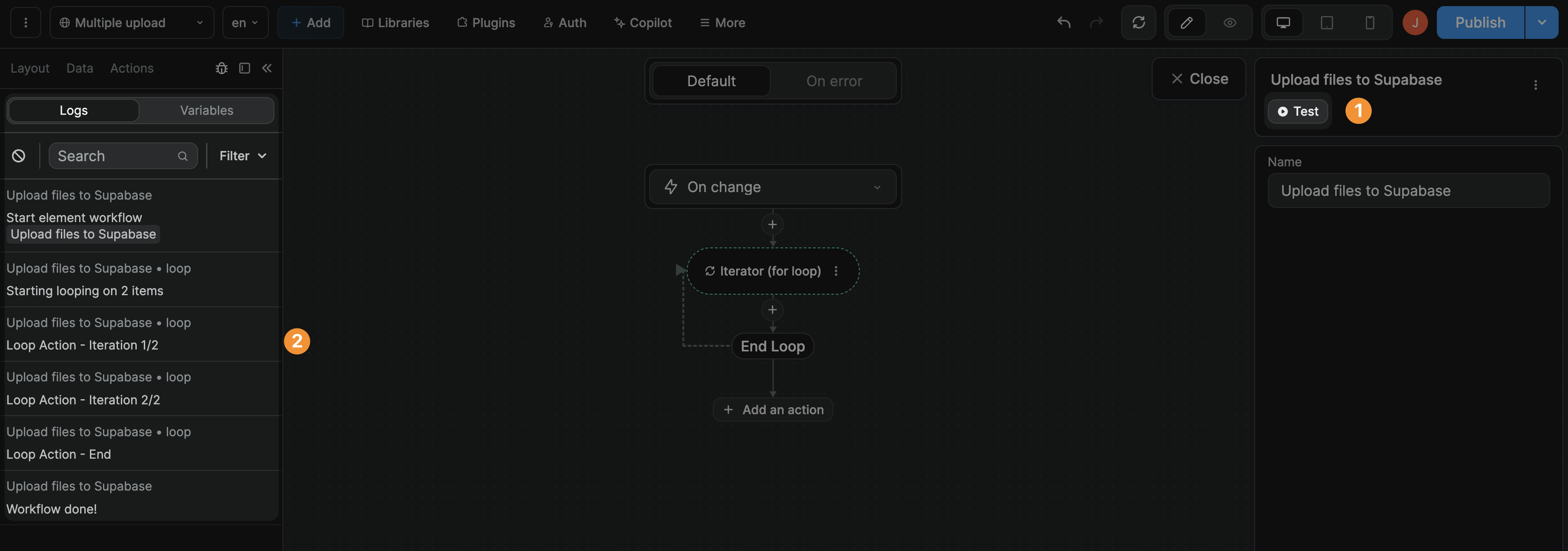 File upload name and variable