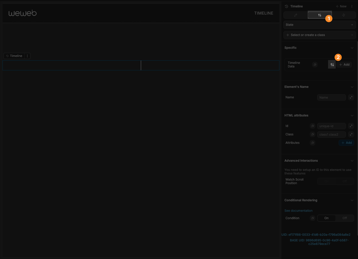 Timeline Event Schema Panel