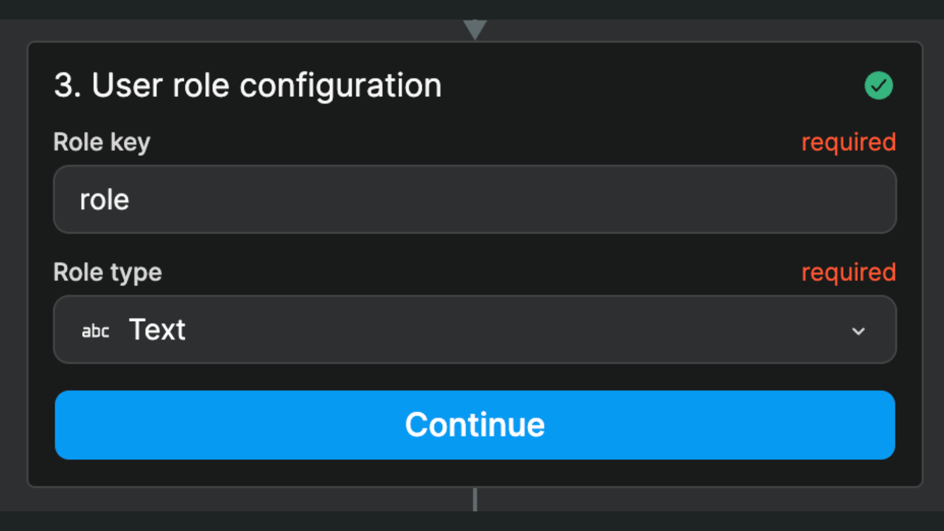 Configure role